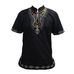 Men's African Dashiki T-Shirt AlansiHouse Black XL 