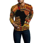 Men's African Fashion Long-Sleeve AlansiHouse o-neck M 