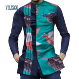 Men's African Fashion Print Long Sleeve Shirt AlansiHouse 10 S 