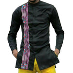 Men's African Print Long-Sleeve Collar Dress Shirt AlansiHouse 1 XS 