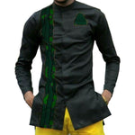 Men's African Print Long-Sleeve Collar Dress Shirt AlansiHouse 11 XS 