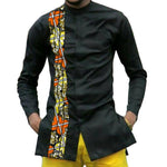 Men's African Print Long-Sleeve Collar Dress Shirt AlansiHouse 2 XS 