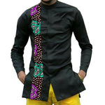 Men's African Print Long-Sleeve Collar Dress Shirt AlansiHouse 5 S 