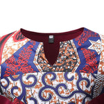 Men's African Wax Print Long-Sleeve Shirt AlansiHouse 