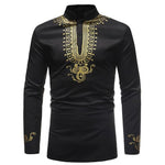 Men's Dashiki Print Dress Shirt AlansiHouse ZT-FZ02 M 