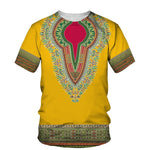 Men's Dashiki Print T-shirt + Shorts Set AlansiHouse 