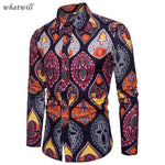 Mens Dress Shirt + African Design (Asian size) AlansiHouse CS39 XL 