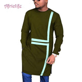 Men's Long Sleeve Traditional African Dashiki Men Design AlansiHouse 10 4XL 