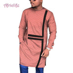 Men's Long Sleeve Traditional African Dashiki Men Design AlansiHouse 14 4XL 