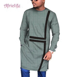 Men's Long Sleeve Traditional African Dashiki Men Design AlansiHouse 15 4XL 