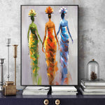 Modern Abstract African Women Wall Art Canvas Painting AlansiHouse 