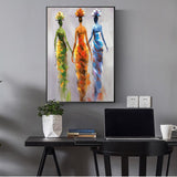 Modern Abstract African Women Wall Art Canvas Painting AlansiHouse 