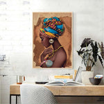 Modern African Wall Canvas Painting of Woman AlansiHouse 