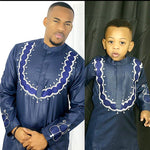 Modern Traditional African Long Sleeve Shirt and Pants Set AlansiHouse 