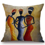 Museum Art Corridor Decoration Africa Culture Pillow Cover AlansiHouse 45x45cm No Filling T44-6 