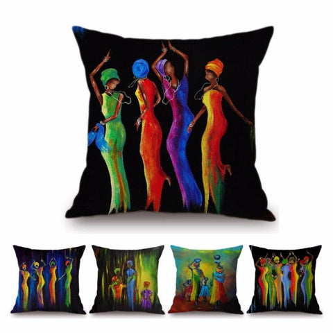 Museum Art Corridor Decoration Africa Culture Pillow Cover AlansiHouse 