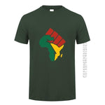 New Africa Map T Shirt AlansiHouse Forest green 3XL 