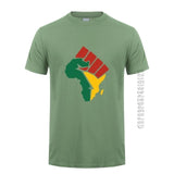 New Africa Map T Shirt AlansiHouse Military green M 