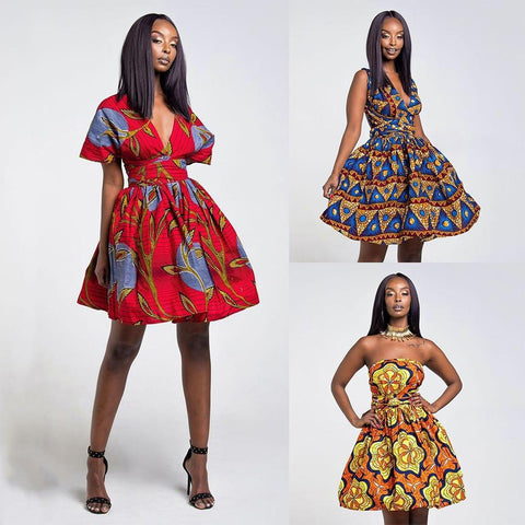 Printed Evening African Dresses for Women AlansiHouse 