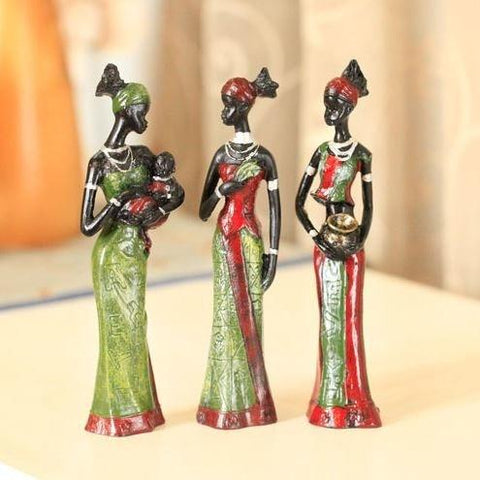 Resin Figurine Folk Art AlansiHouse Green 