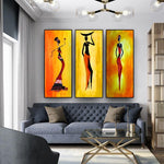 Rich African Panel Oil Paintings on Canvas AlansiHouse 