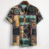 Rich African Short Sleeve Dress Shirt AlansiHouse Color1 M 