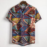 Rich African Short Sleeve Dress Shirt AlansiHouse Color2 L 