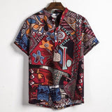 Rich African Short Sleeve Dress Shirt AlansiHouse Color3 M 