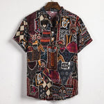 Rich African Short Sleeve Dress Shirt AlansiHouse Color7 M 