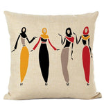 Simple African Woman Portrait Design Cushion Cover AlansiHouse 450mm*450mm 01 