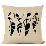 Simple African Woman Portrait Design Cushion Cover AlansiHouse 450mm*450mm 03 