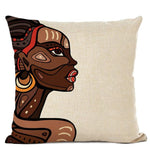 Simple African Woman Portrait Design Cushion Cover AlansiHouse 450mm*450mm 06 