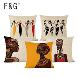 Simple African Woman Portrait Design Cushion Cover AlansiHouse 