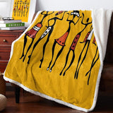 Soft Plush African Print Fleece Blanket AlansiHouse LEO03191 100x125cm 