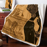 Soft Plush African Print Fleece Blanket AlansiHouse LEX04033 100x125cm 