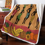 Soft Plush African Print Fleece Blanket AlansiHouse LEX09243 100x125cm 