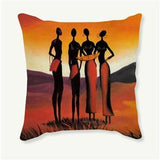 Stunning African Art Decorative Cushion Cover AlansiHouse 450mm*450mm 15 as picture 