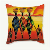 Stunning African Art Decorative Cushion Cover AlansiHouse 450mm*450mm 2 as picture 