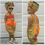 Summer African Dresses for Kids + Girls Dashiki Jumpsuit AlansiHouse 
