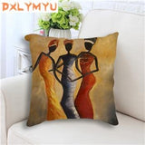 Throw Pillow Case Cover + Africa Painting Art Impression (45x45cm) AlansiHouse as picture 1 450*450mm 