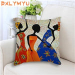 Throw Pillow Case Cover + Africa Painting Art Impression (45x45cm) AlansiHouse as picture 2 450*450mm 
