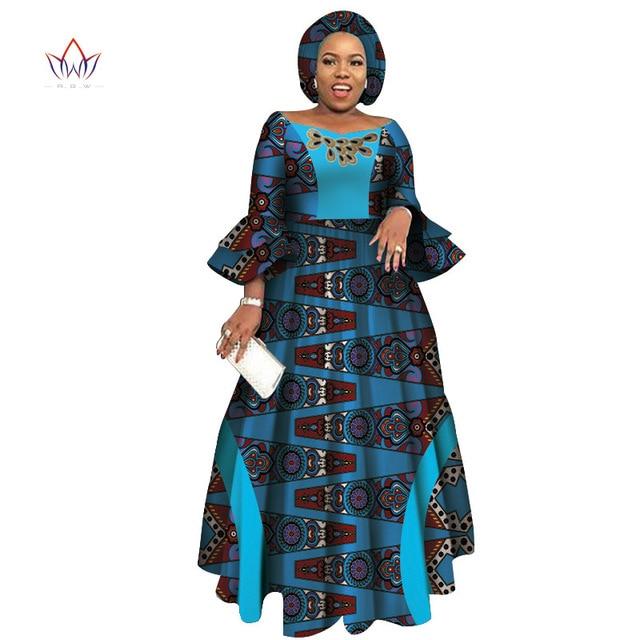 long african dresses with sleeves Low Neck Deep V Long Sleeve | African Maxi Dress