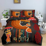 Vibrant African Art Bedding Set (Duvet + Pillowcase) AlansiHouse 6 140x210cm 2PCS 