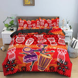 Vibrant African Art Bedding Set (Duvet + Pillowcase) AlansiHouse 9 173x218cm 2PCS 