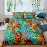 Vibrant African Art Bedding Set (Duvet + Pillowcase) AlansiHouse LXF141-1 AU Single 140x210cm 
