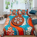 Vibrant African Art Bedding Set (Duvet + Pillowcase) AlansiHouse LXF141-2 AU King 240x220cm 