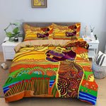 Vibrant African Art Duvet Cover + Pillow cases AlansiHouse Pattern 5 US Twin(173x218cm) 