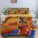 Vibrant African Art Duvet Cover + Pillow cases AlansiHouse Pattern 8 UK Single(135x200cm) 