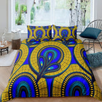 Vibrant African Print Bedding Set (Duvet + Pillowcase) AlansiHouse 1 UK Double 200x200cm 