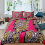 Vibrant African Print Bedding Set (Duvet + Pillowcase) AlansiHouse LXF142-1 UK King 230x220cm 